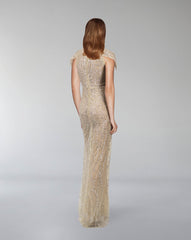 Fully sequined column dress -ODD-BIANCA