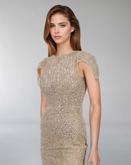 Fully sequined column dress -ODD-BIANCA
