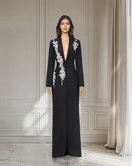 ODD-Beaded blazer black dress-Stockard