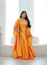 Beaded dress with maxi cape - ODD-ALASII