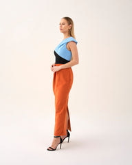 Asymmetrical cut & multicoloured dress - ODD-AMARA