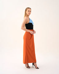 Asymmetrical cut & multicoloured dress - ODD-AMARA