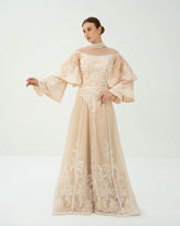 Laced princess dress with ruffled sleeves _ ODD- SUREE