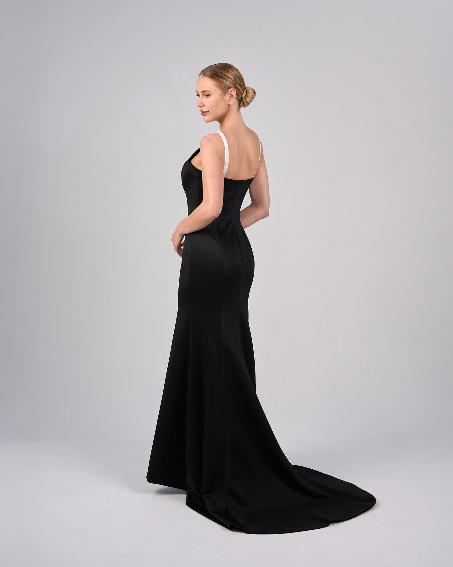 Asymmetrical bicolour dress with embellishments -ODD-ORIANA