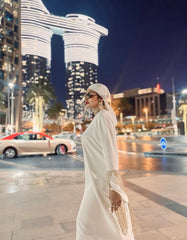 فستان فضفاض بأكمام مطرزة - ODD-Zaydin