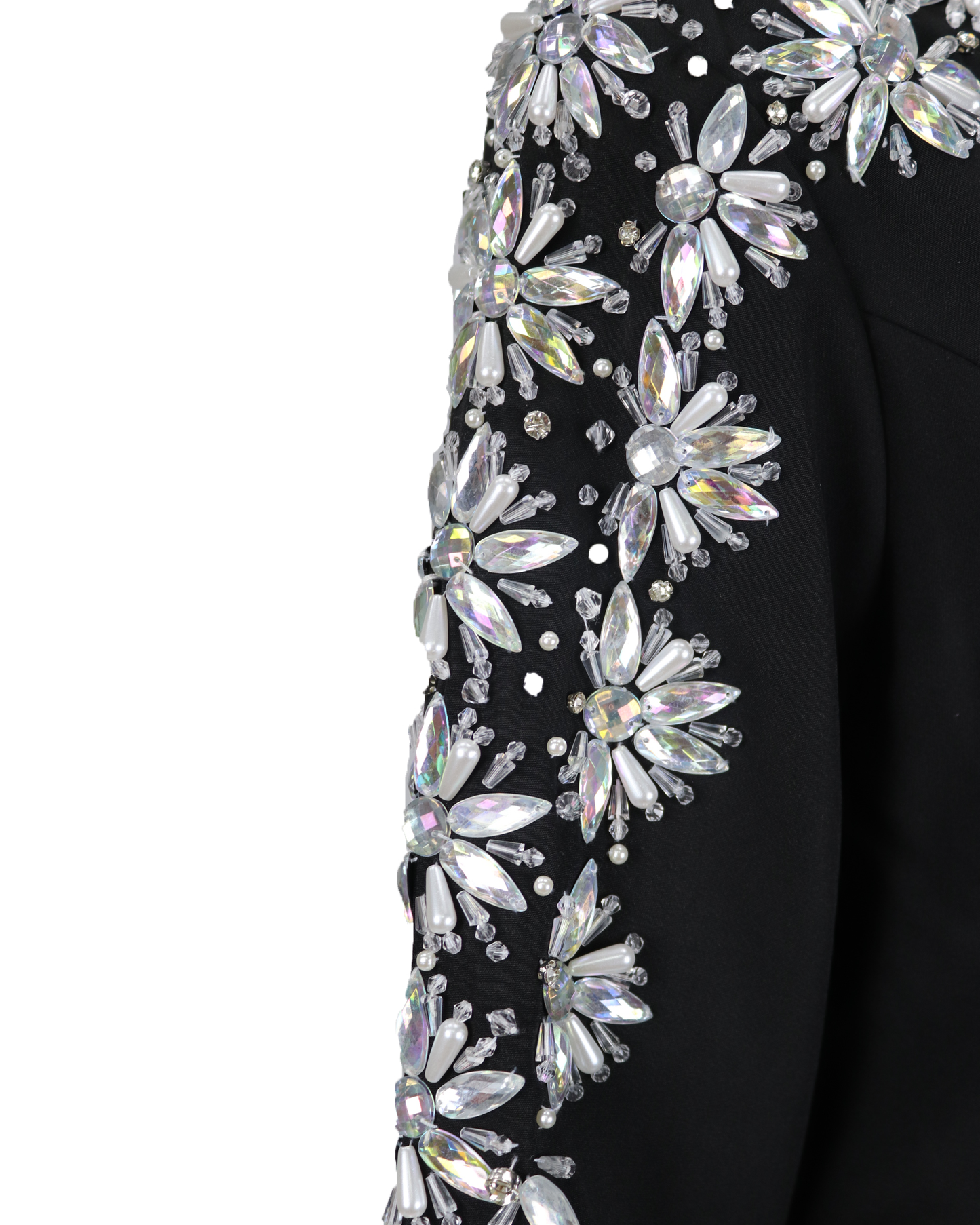 فستان كتف مطرز بالترتر وأكمام طويلة - ODD-Sukhjot