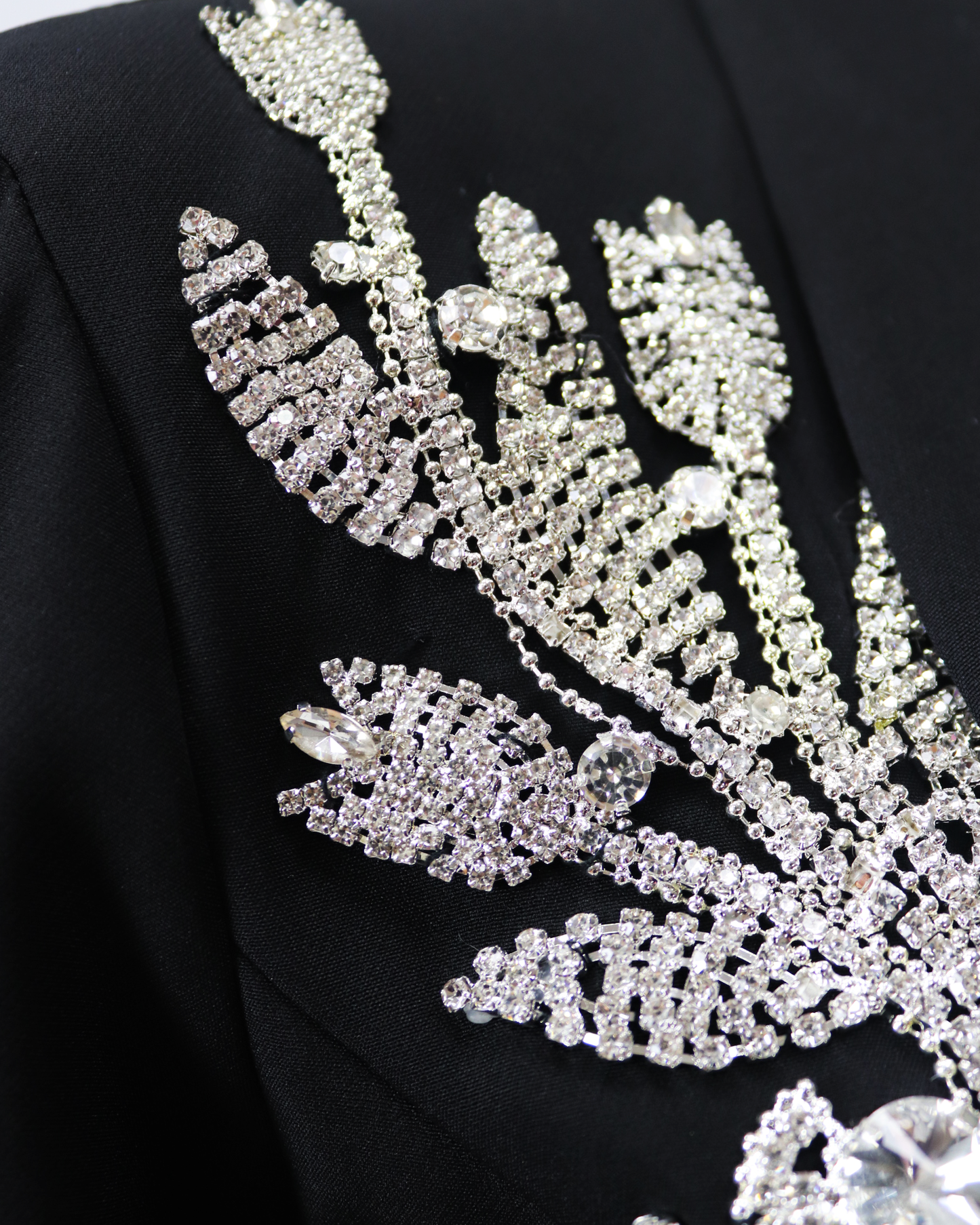 ODD-Beaded blazer black dress-Stockard