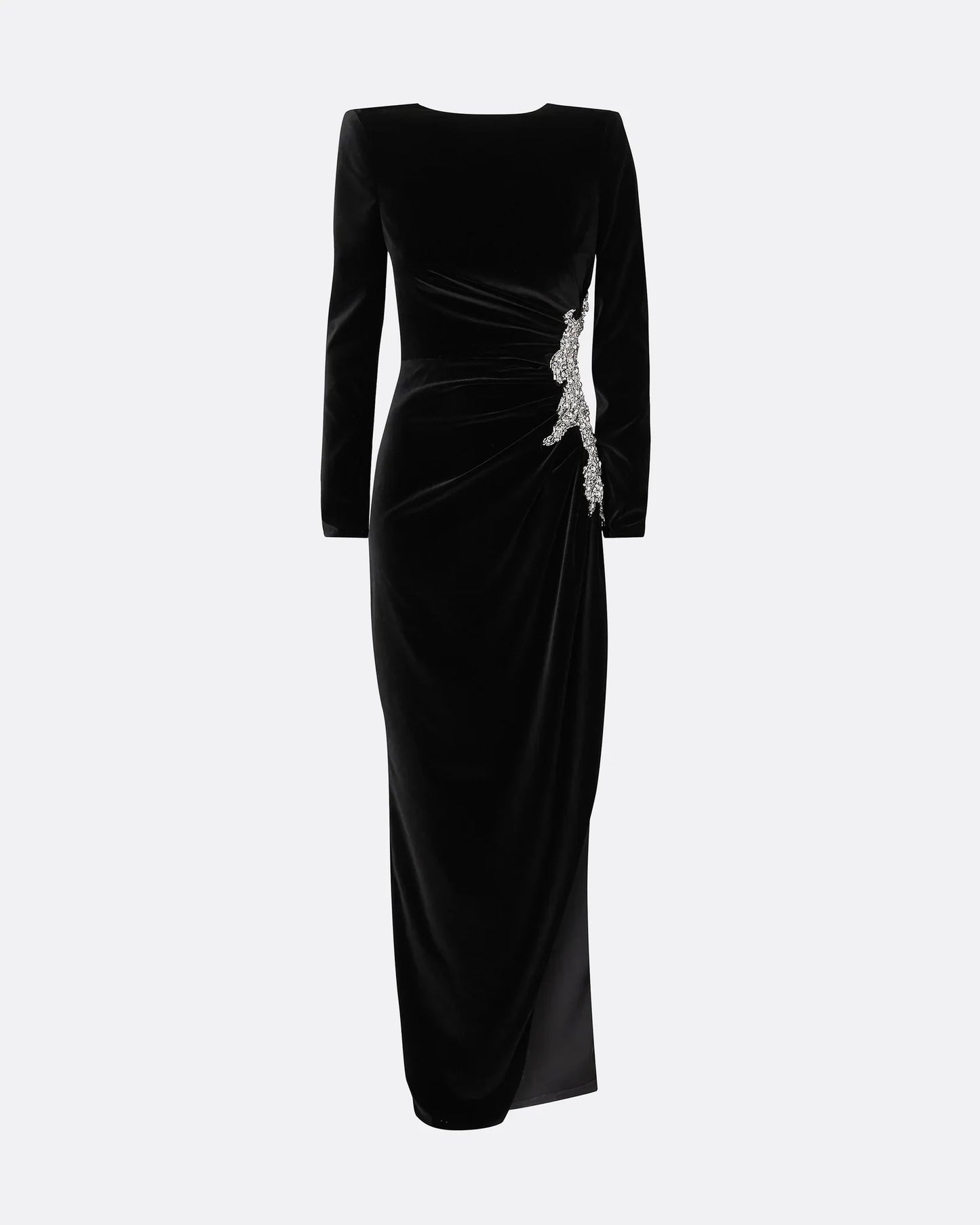 Long sleeve dress with embellished waist sides and draped details -ODD- Poppy