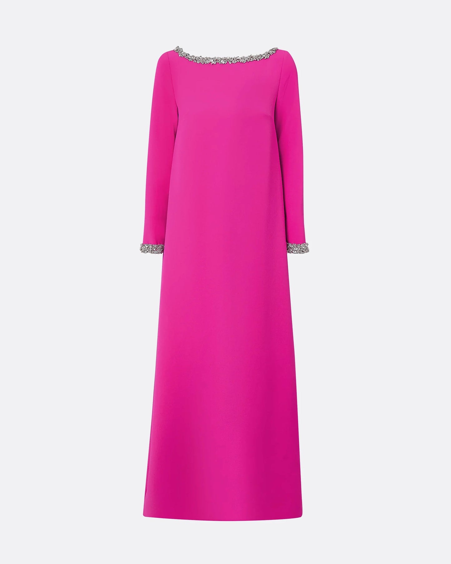 long-sleeve A-line gown with embellished neckline – ODD- FOUCE
