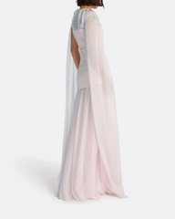 Long Sleeve Multi-Layer Dress - ODD- BLUSH