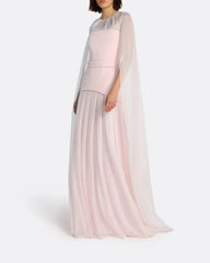 Long Sleeve Multi-Layer Dress - ODD- BLUSH