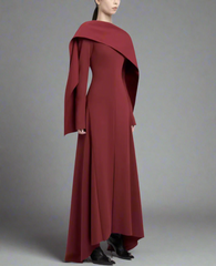 long-sleeve sequin-speckled column gown – ODD- Jevako