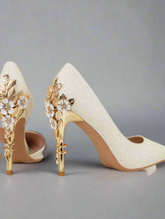 ODD-Classic Stiletto Shoe with Rhinestone Heel
