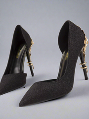 ODD-Classic Stiletto Shoe with Rhinestone Heel