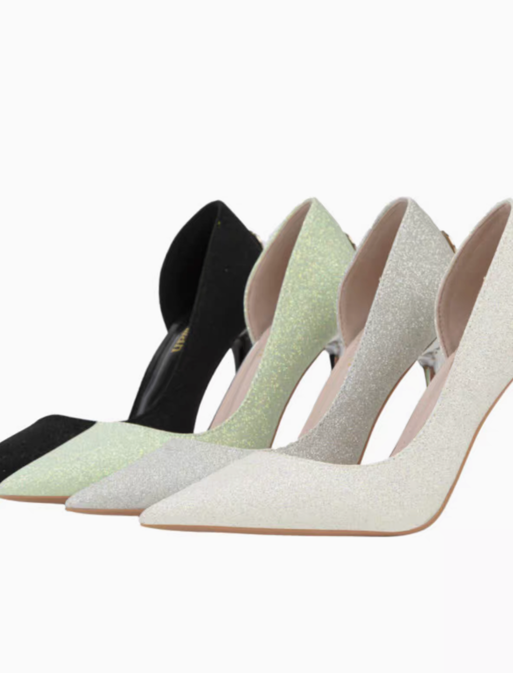 ODD-Classic Stiletto Shoe with Rhinestone Heel