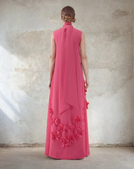 sleeveless lose fitted dress with flowers ODD-Notte