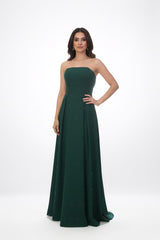 strapless embellished gown with A-line silhouette – ODD- FALENA