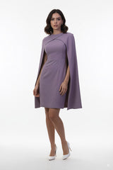 sleeveless sheath dress with cape overlay – ODD- VIOLETTA