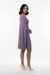 sleeveless sheath dress with cape overlay – ODD- VIOLETTA