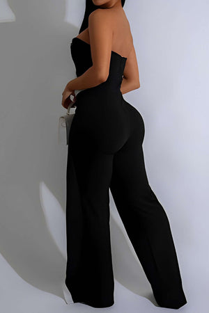 Wrap High Waist Sleeveless Jumpsuit