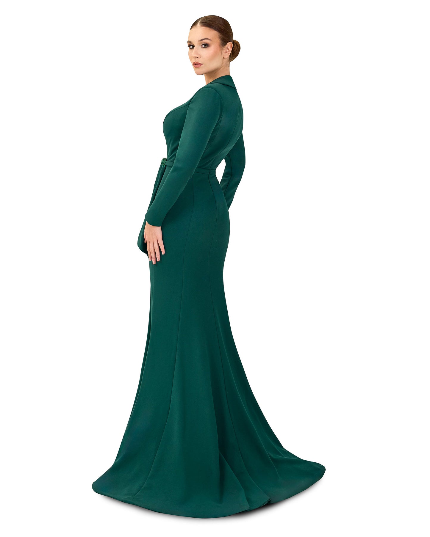 ODD-Sequined blazer dress with ruffle