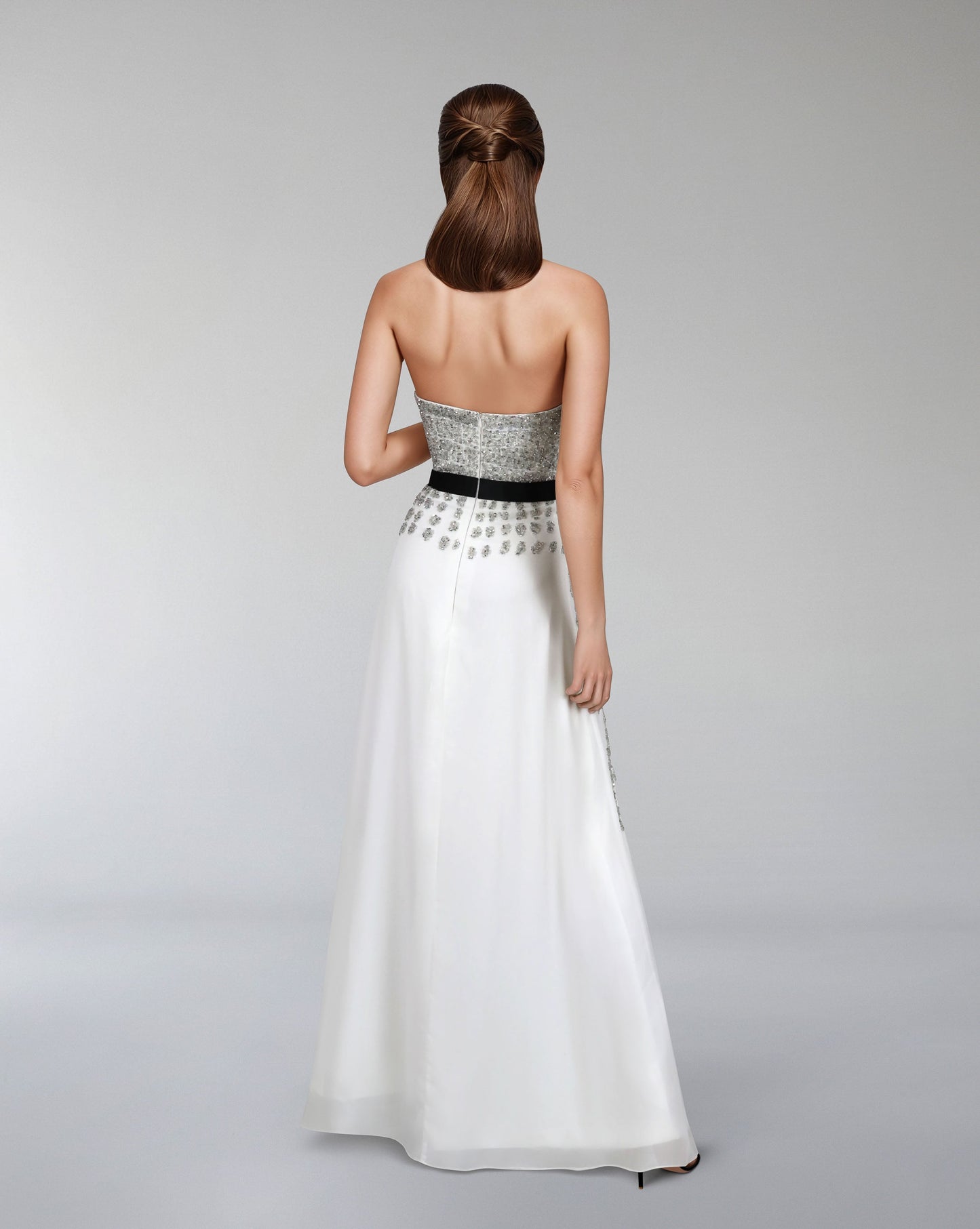 strapless beaded dress with waistband - ODD-SAGEN