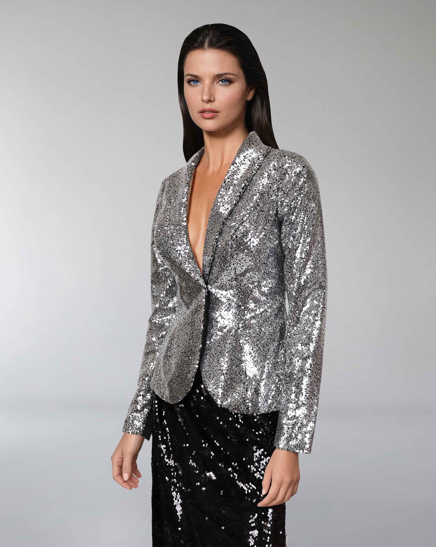 ODD-Sequined Blazer and floor-length skirt - Set