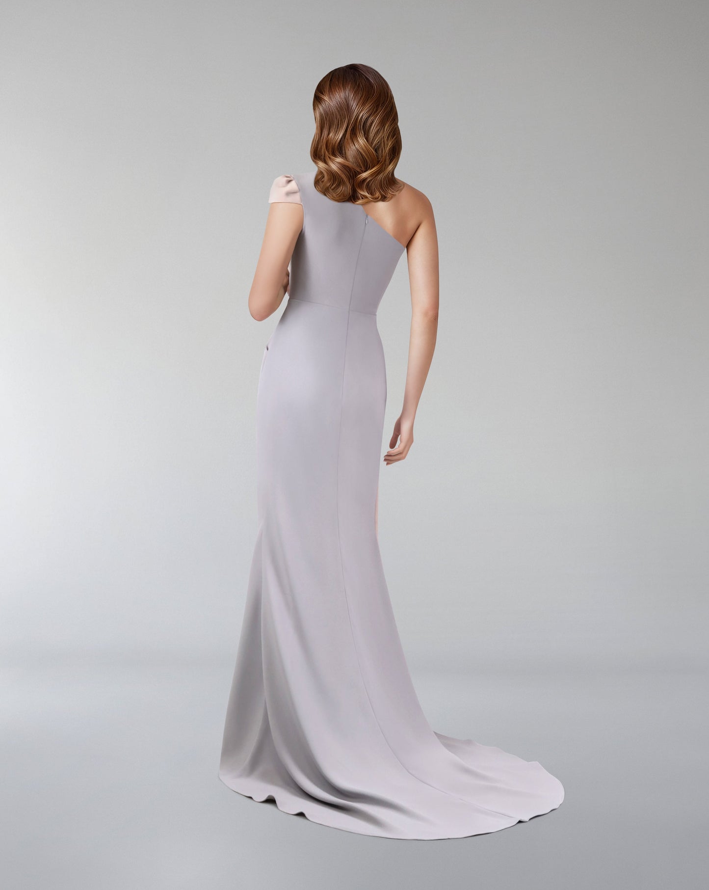 Bicolour asymmetrical draped dress-ODD-Loretta