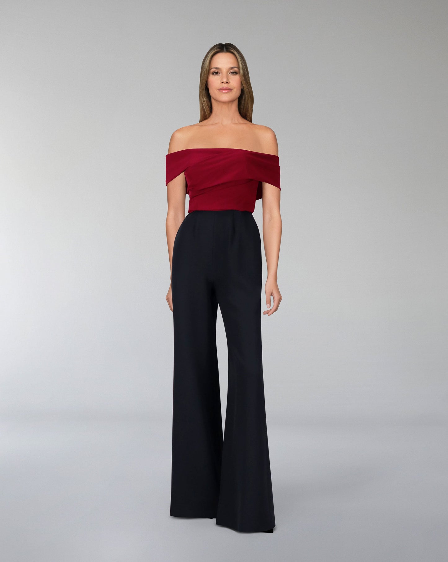 ODD-Strapless bicolour jumpsuit