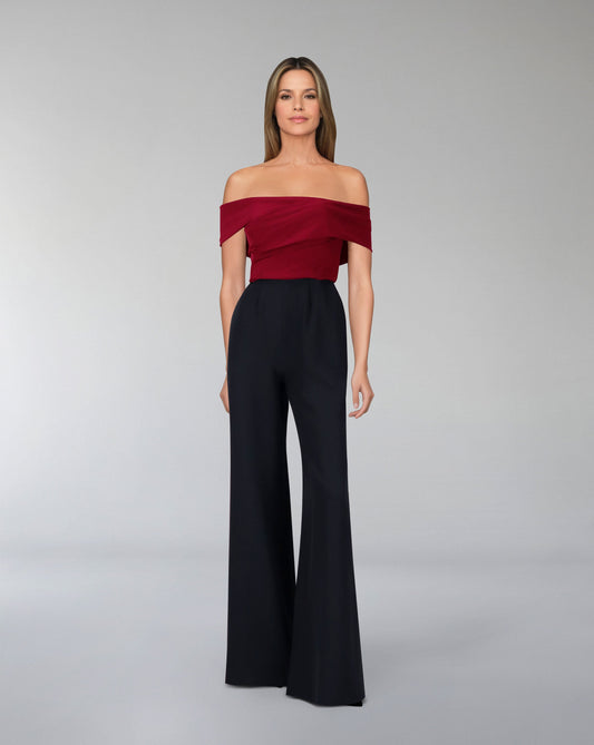 ODD-Strapless bicolour jumpsuit