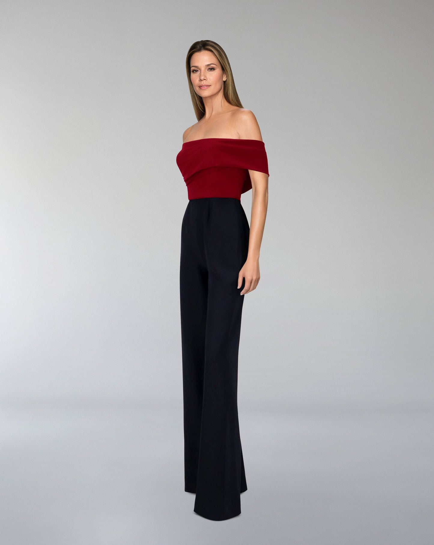 ODD-Strapless bicolour jumpsuit