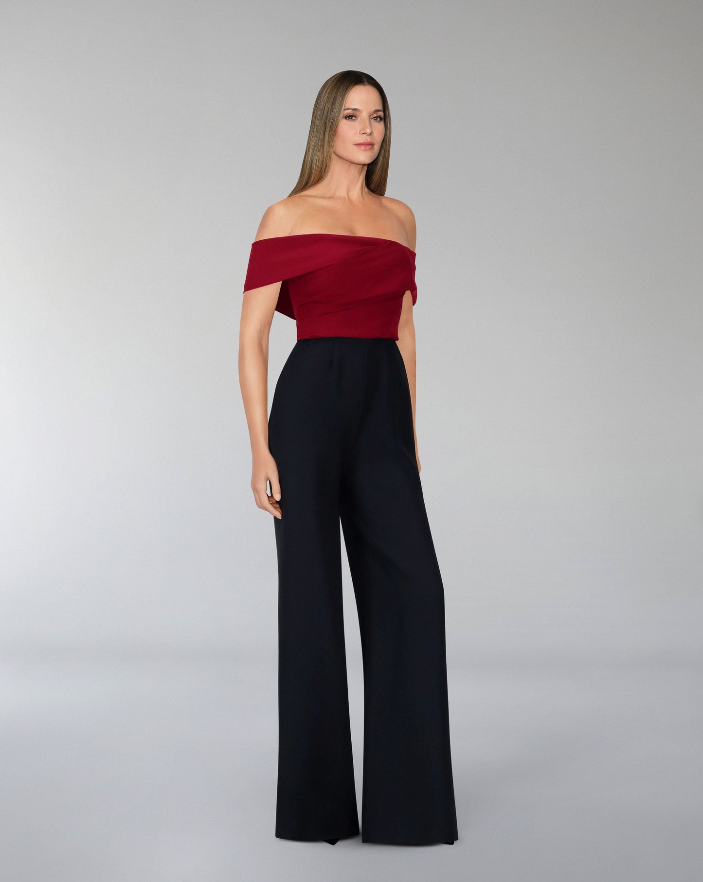 ODD-Strapless bicolour jumpsuit