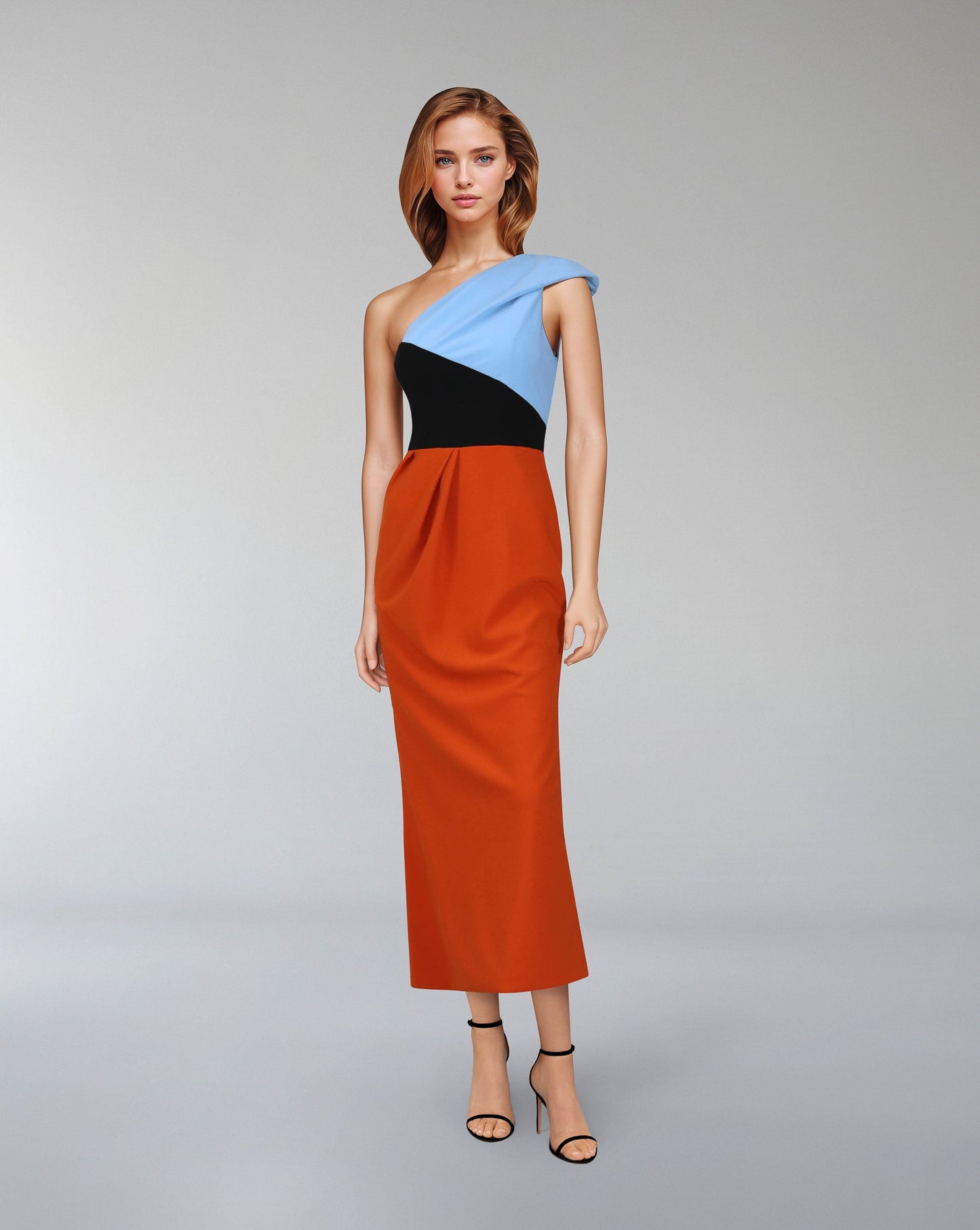 Asymmetrical cut & multicoloured dress - ODD-AMARA