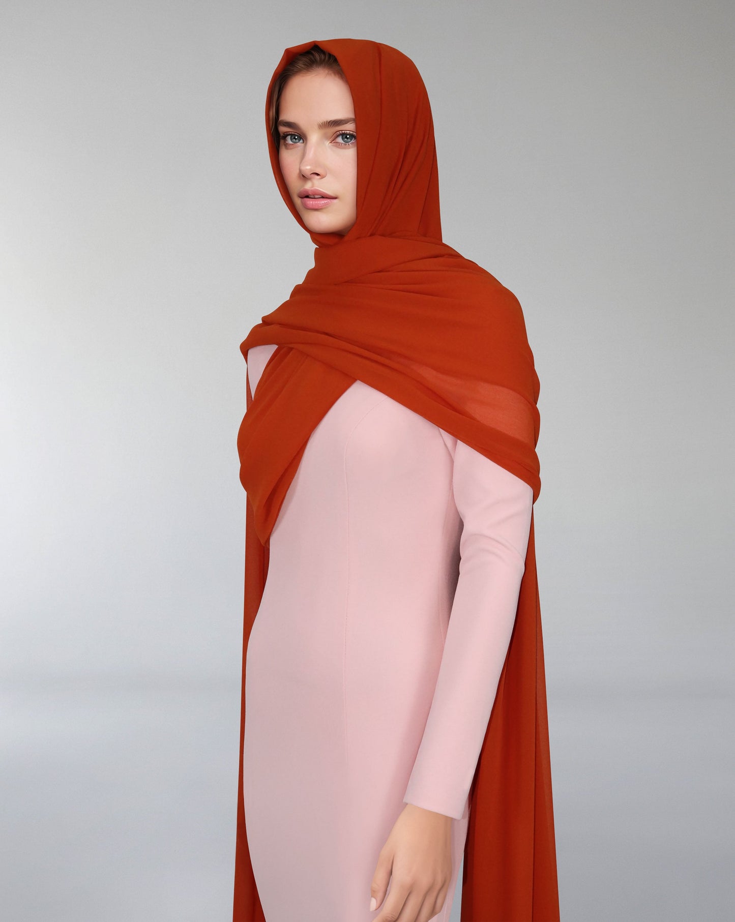 Long sleeve column dress with cover - ODD-TALIA