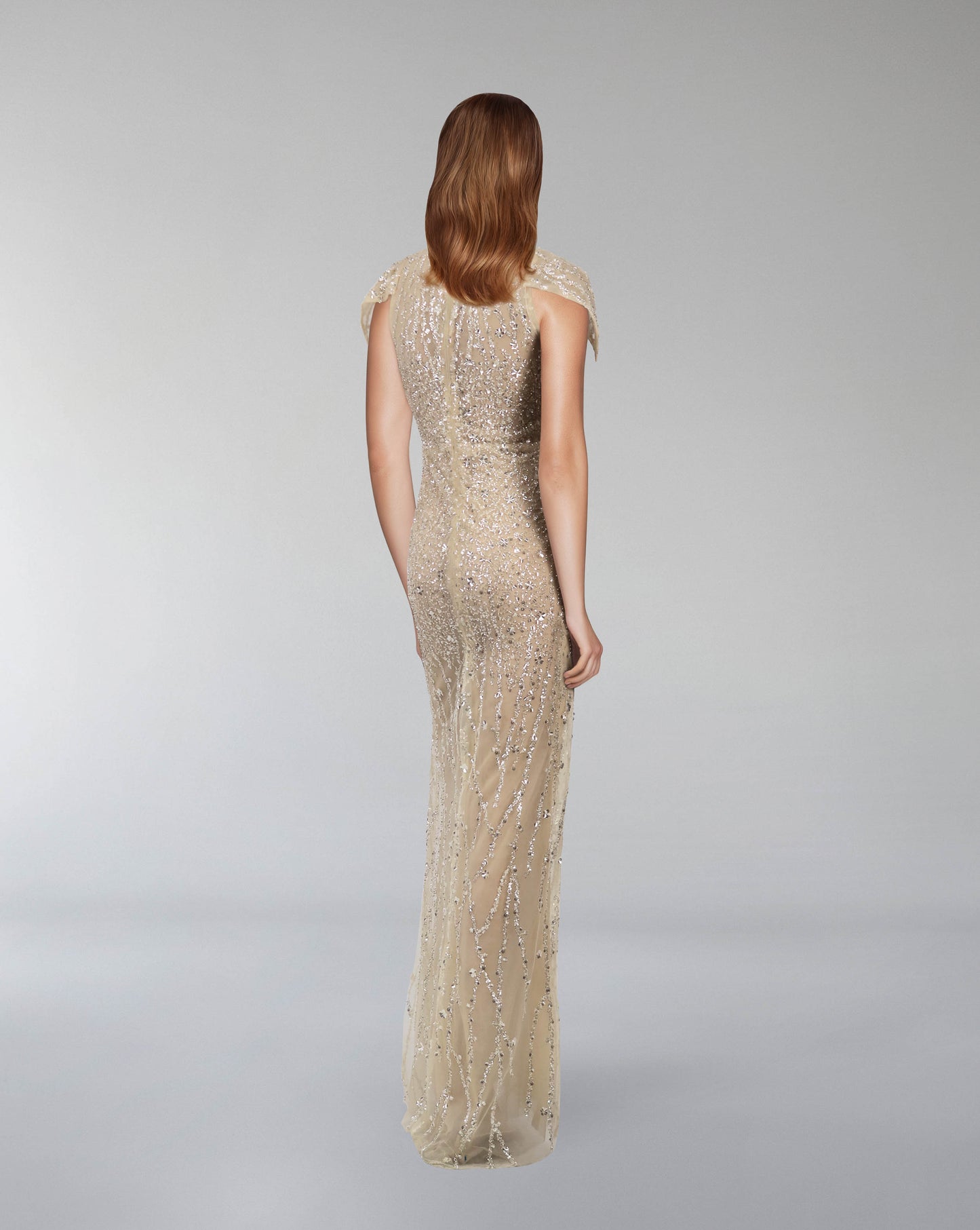 Fully sequined column dress -ODD-BIANCA