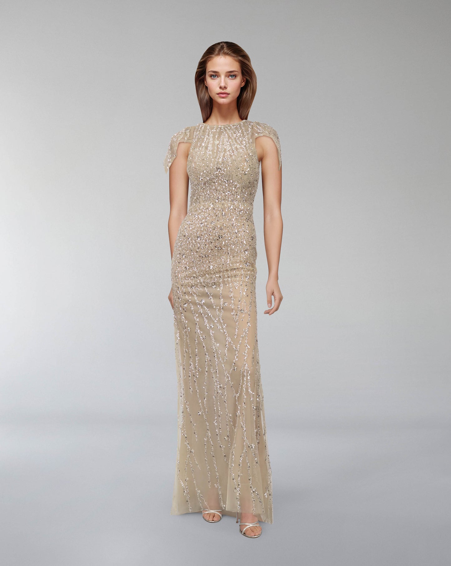 Fully sequined column dress -ODD-BIANCA
