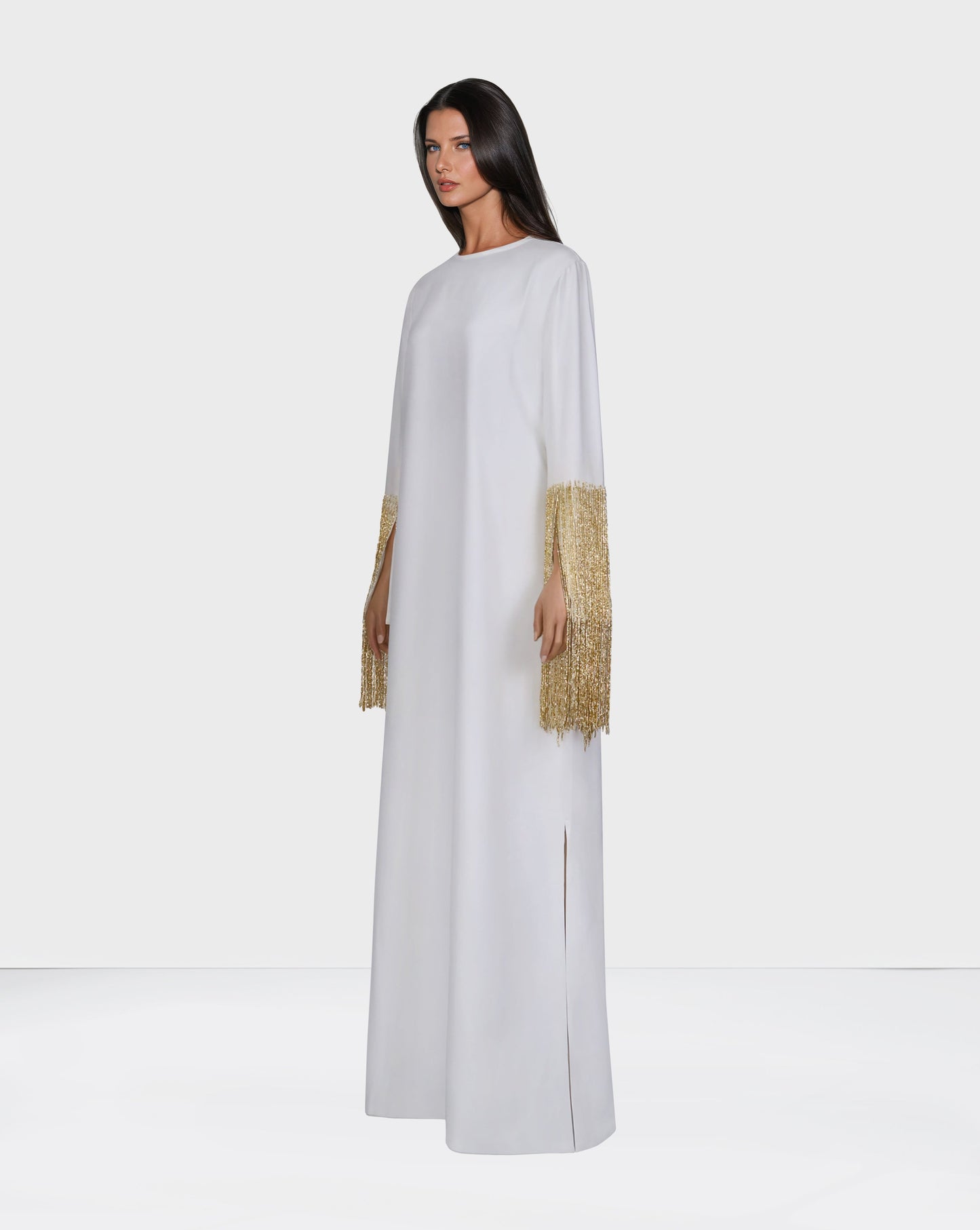 Loose dress with beaded sleeves - ODD-Zaydin