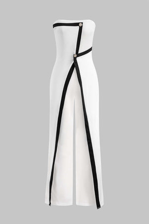 Wrap High Waist Sleeveless Jumpsuit