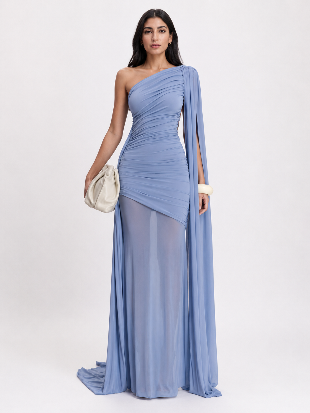 Amethyst One-Shoulder Draped Gown - ODD- Radiance