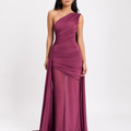 Amethyst One-Shoulder Draped Gown - ODD- Radiance