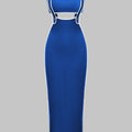 Contrast Trim Tube Top And Pinafore Dress Set