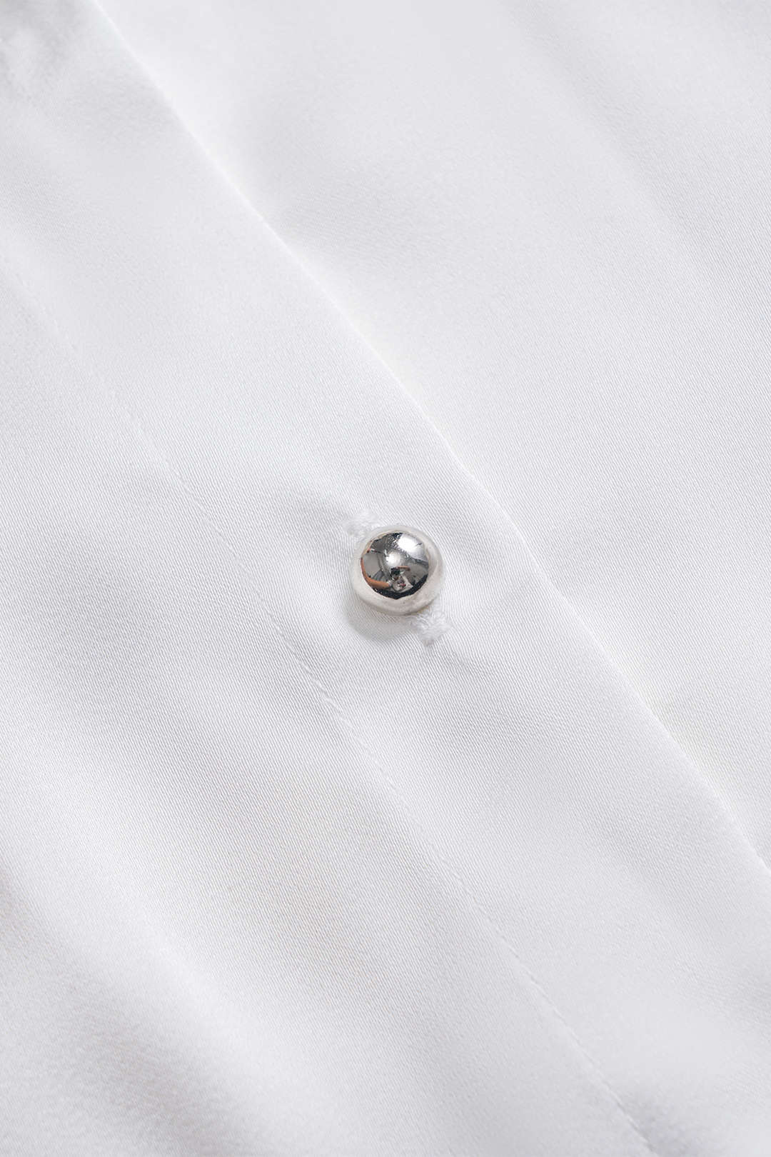 Satin Button Tie Long-Sleeve Shirt With Tie