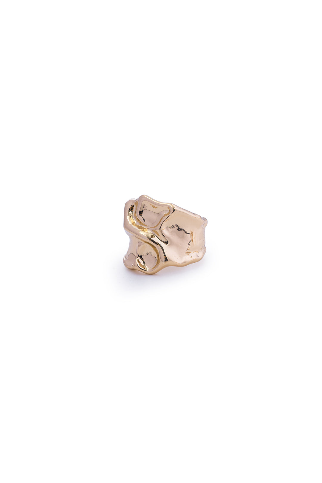Metal Wrinkled Pearl Rings