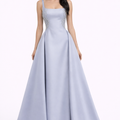 sleeveless square neck ball gown with pearl embellishment – ODD- DREAM