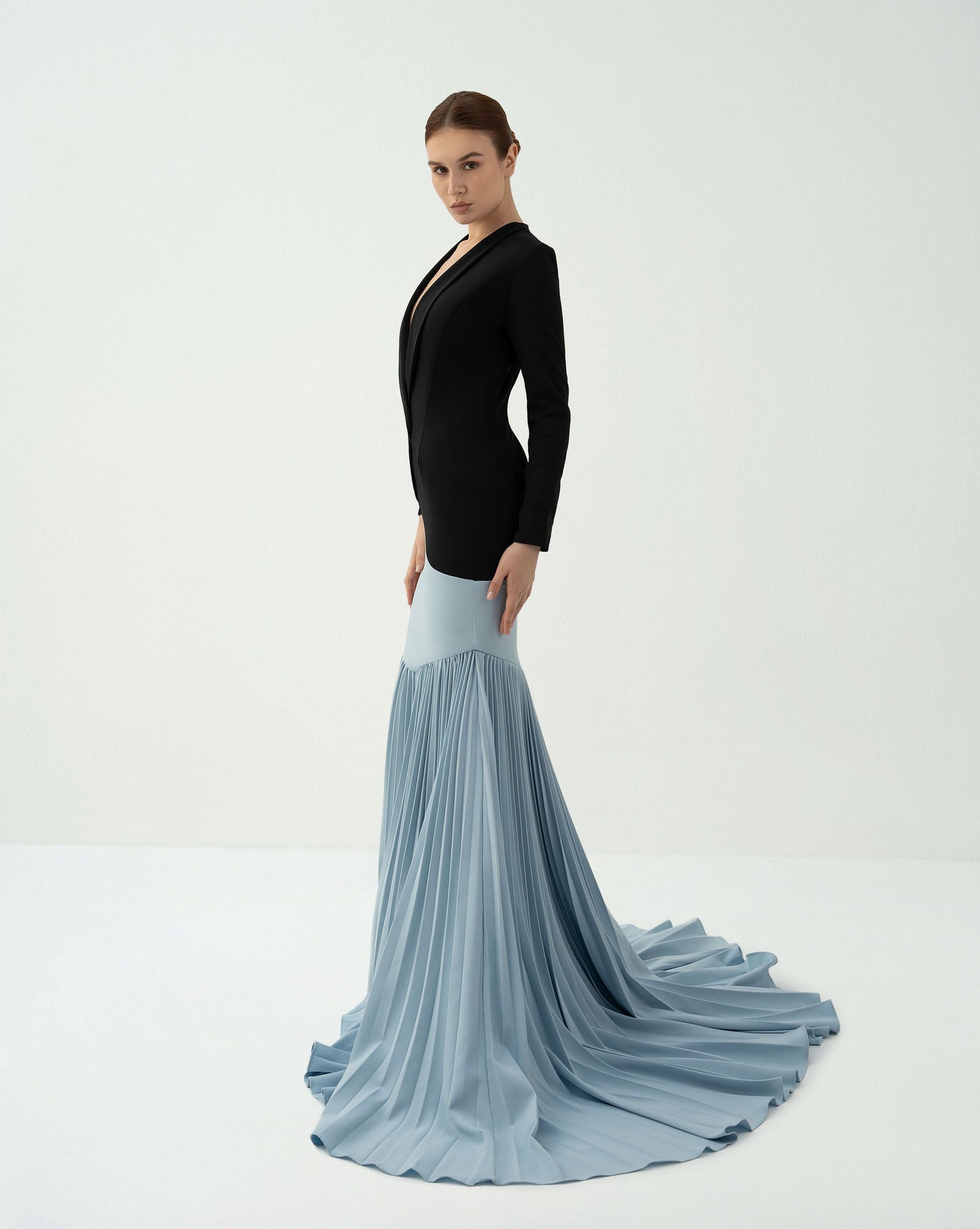 Blazer dress with pleated skirt -ODD-KAIA