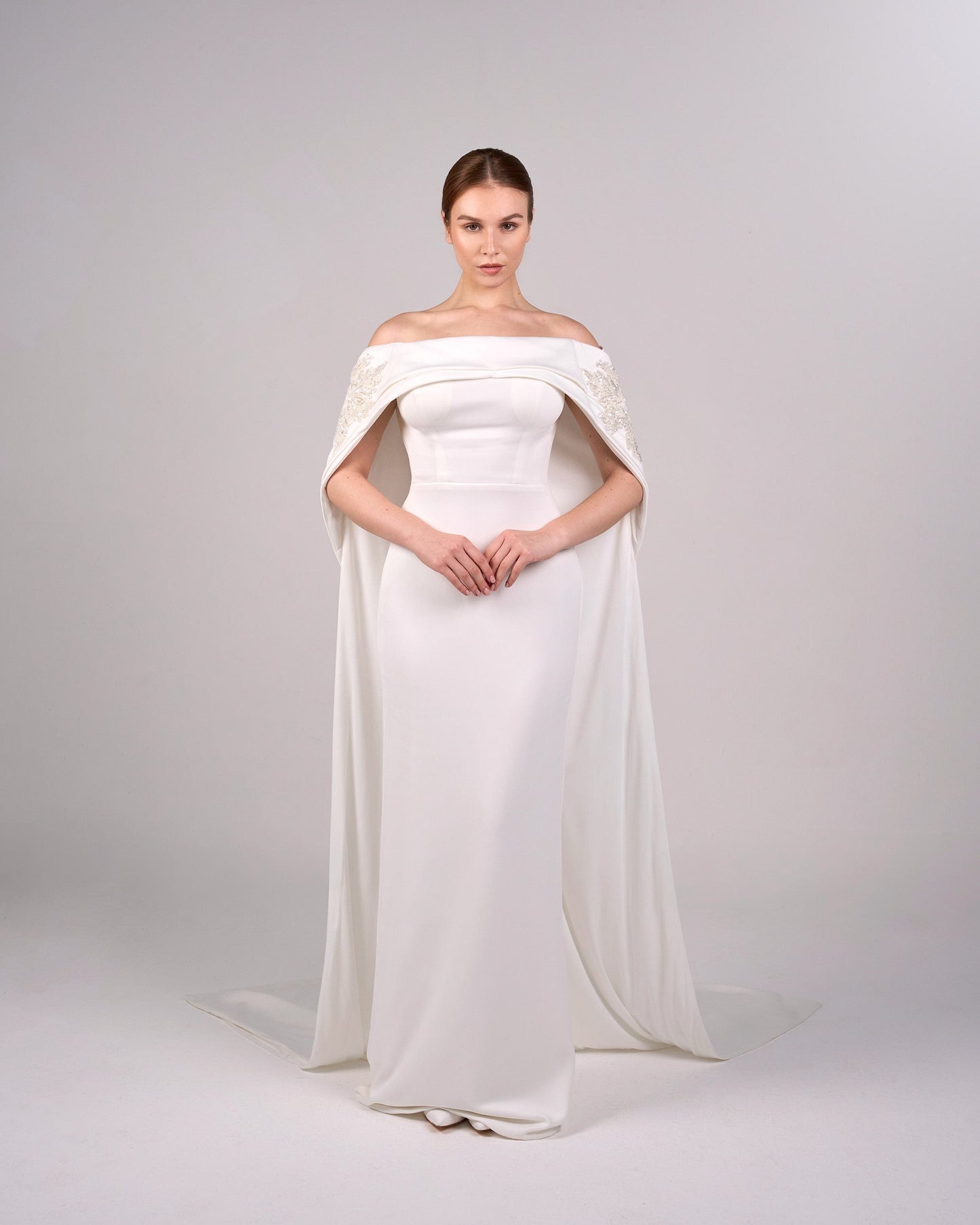 ODD-Strapless Sequined dress with a long train