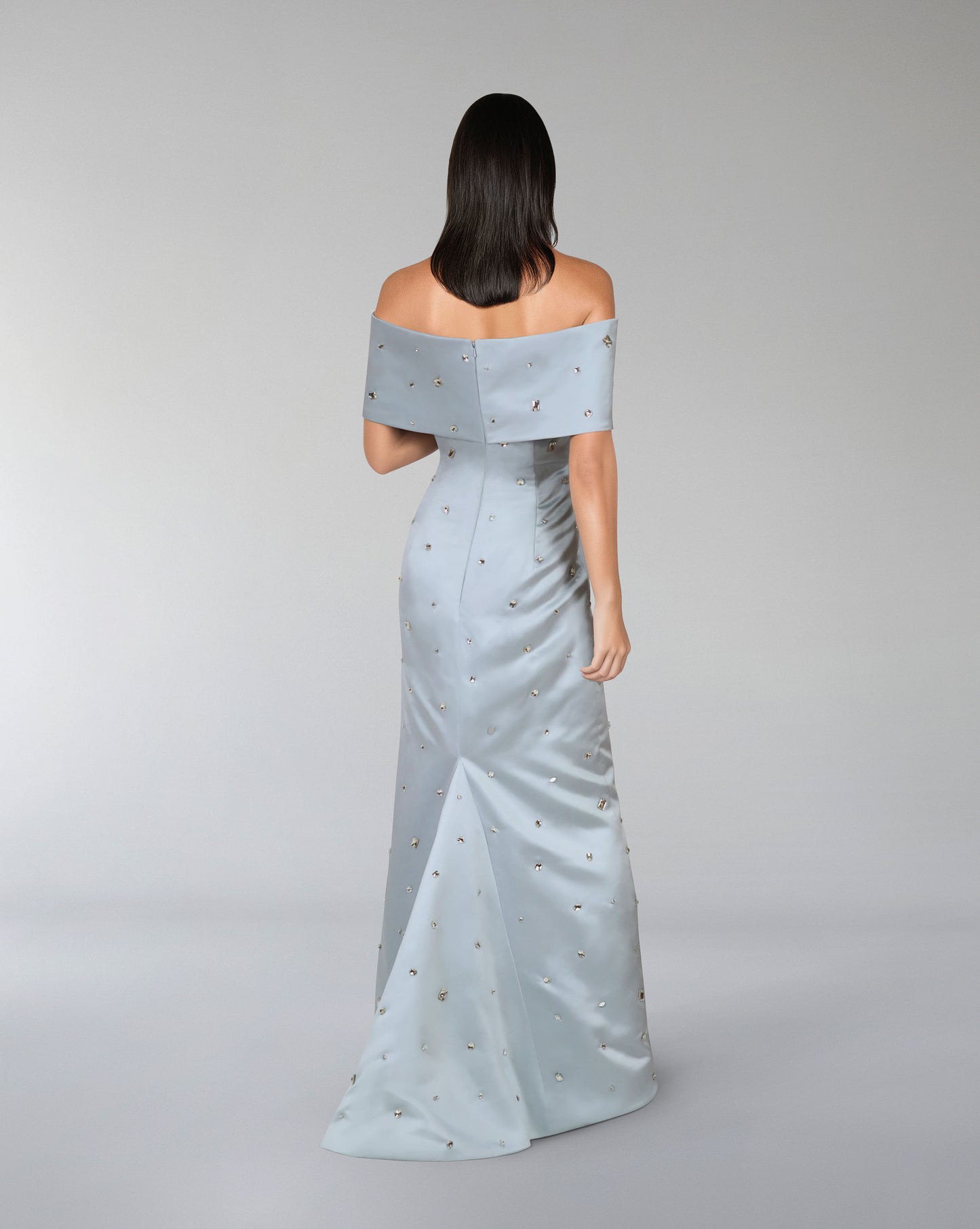 strapless beaded dress with little tail ODD-Luraal