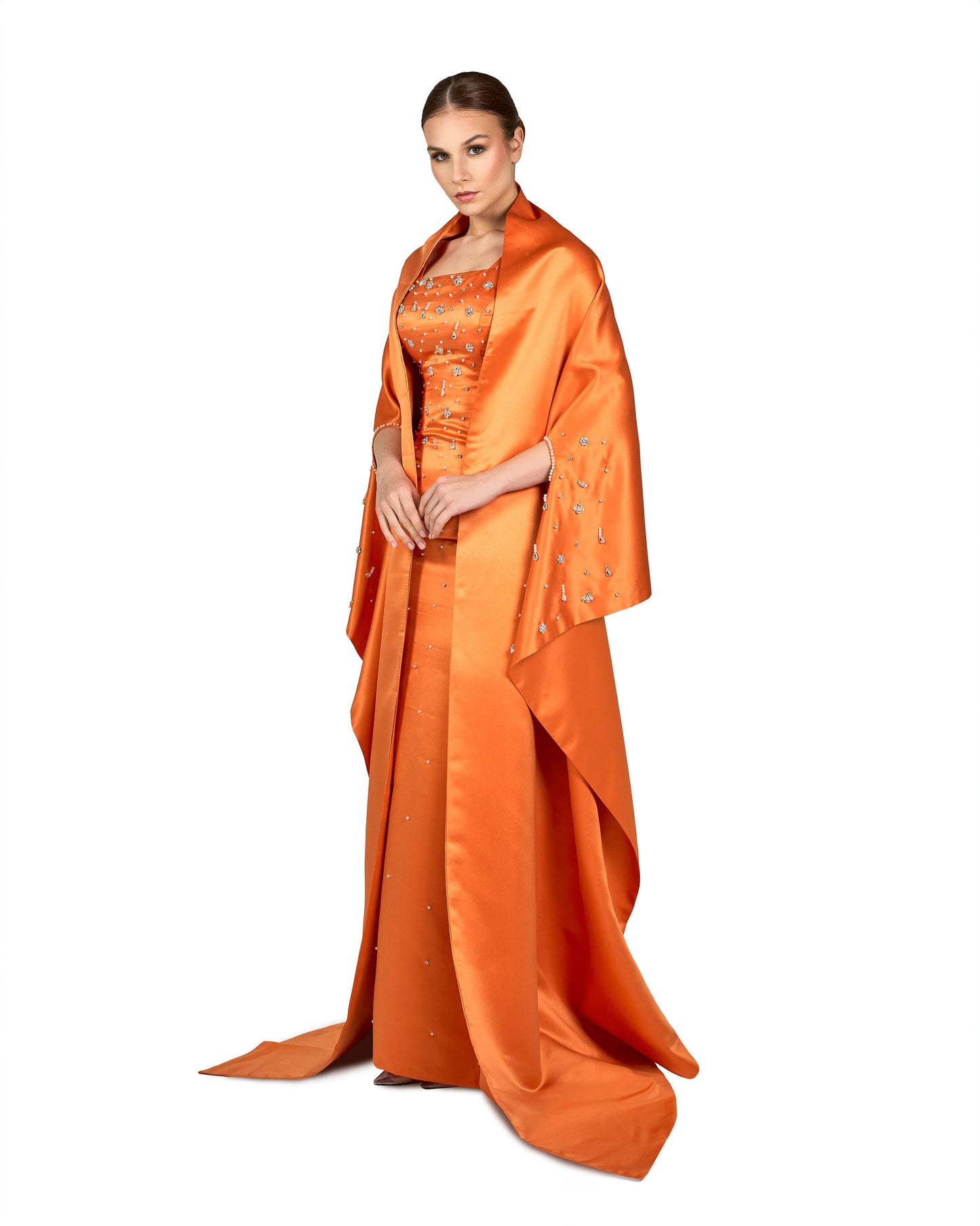 Beaded dress with maxi cape - ODD-ALASII