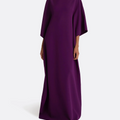 batwing-sleeve gown with crystal neckline – ODD- AZURÉE