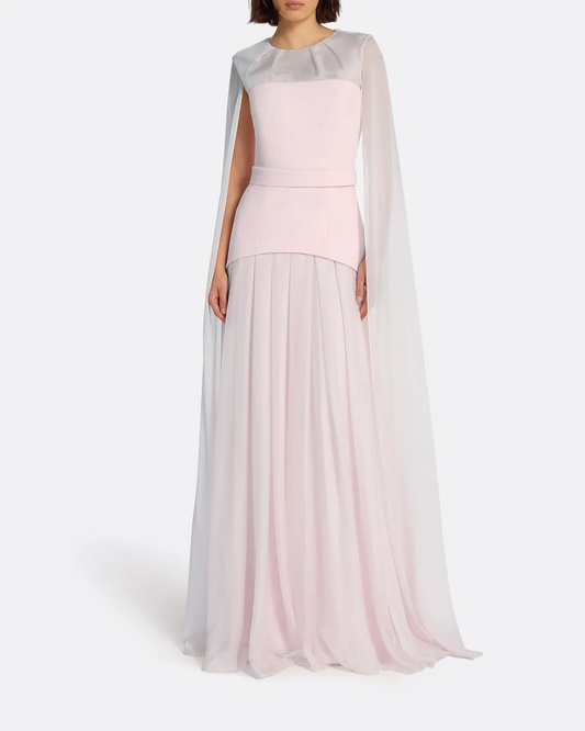 Long Sleeve Multi-Layer Dress - ODD- BLUSH